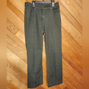 Christopher & Banks dark green stretch pants size 6